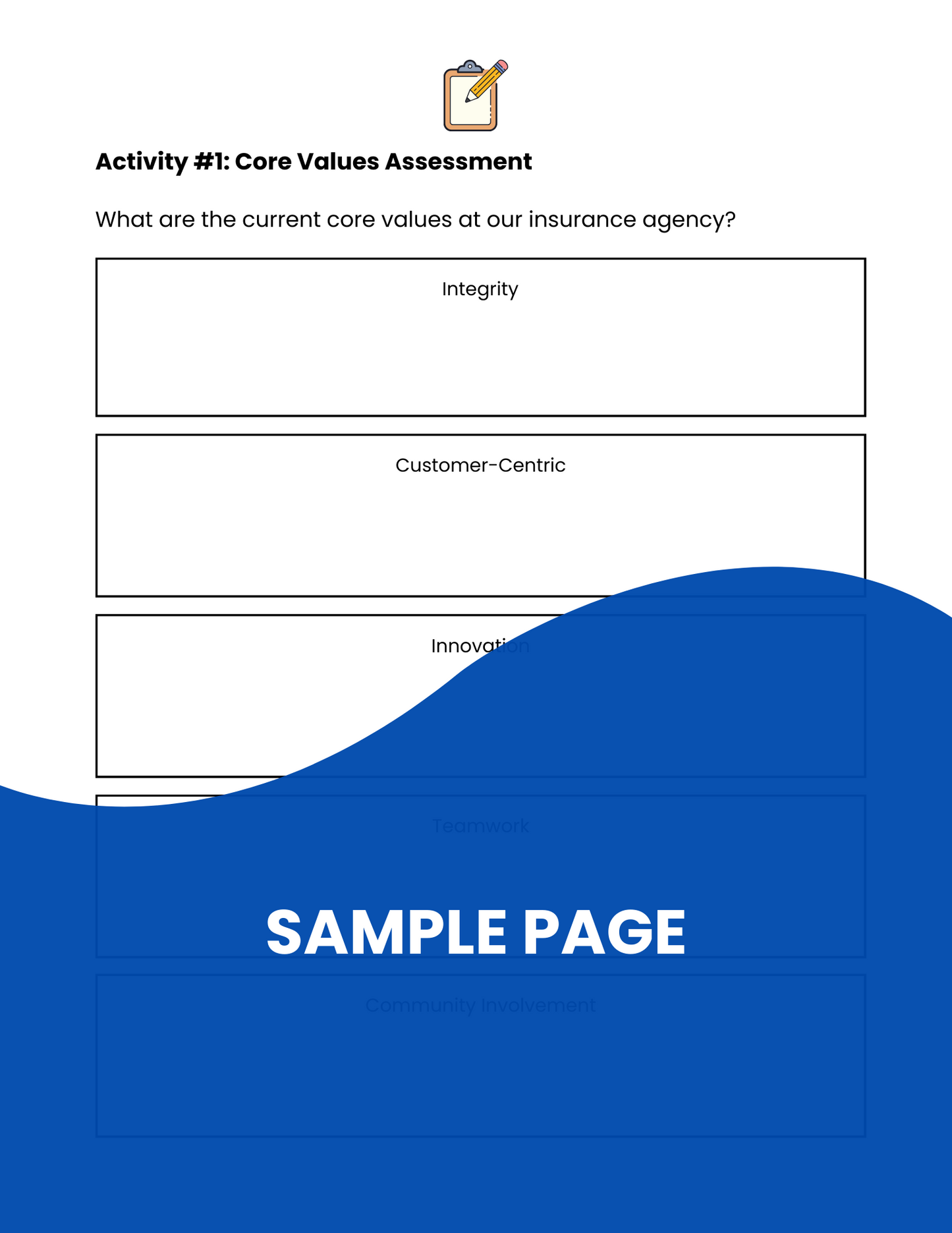sample activity page