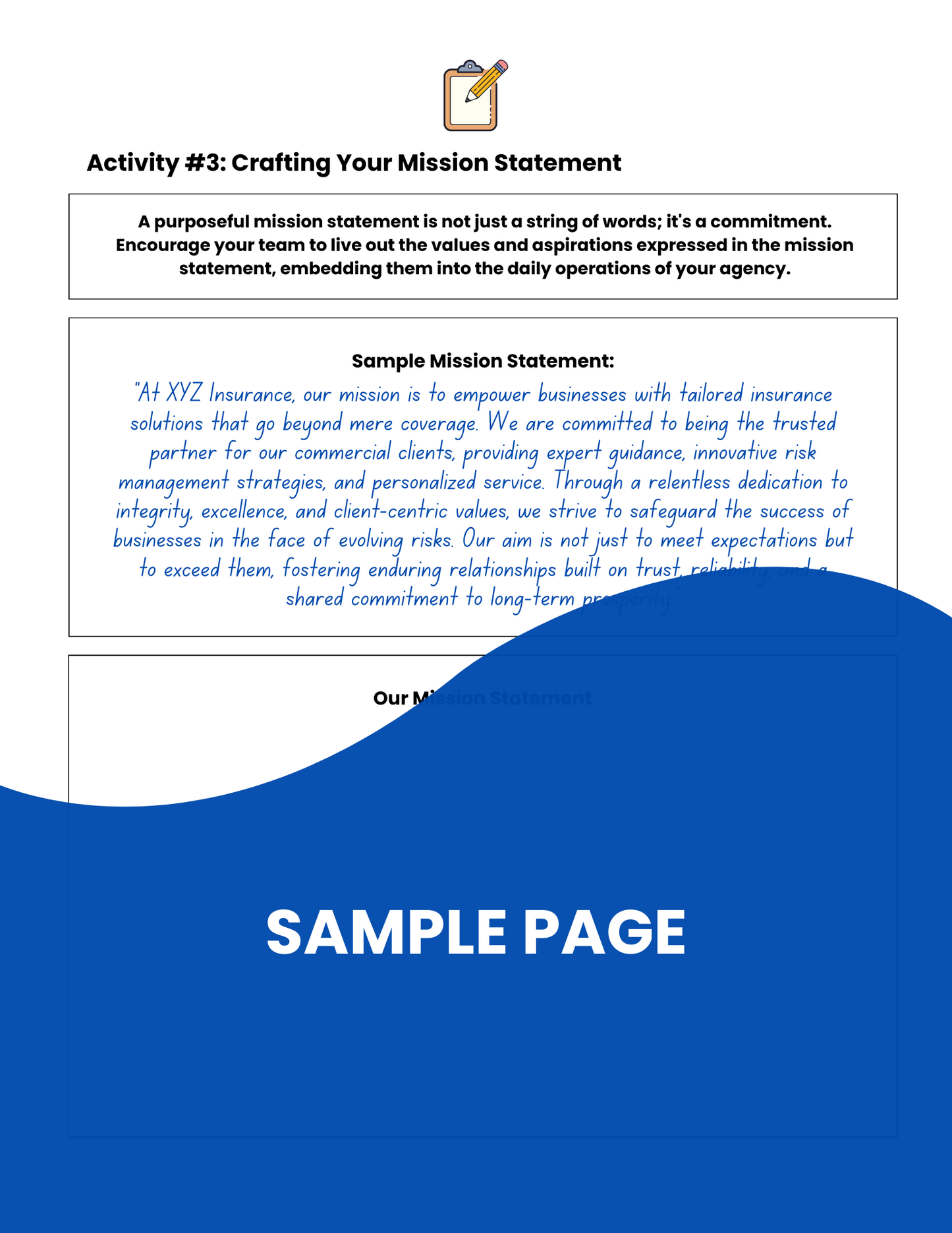 sample activity page