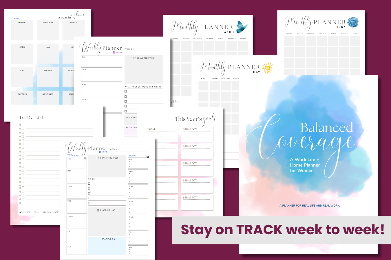 Printable Planner: Work Life + Home Simple Women's Planner