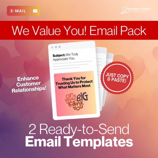 We Value You! 2 Ready-to-Go Email Templates
