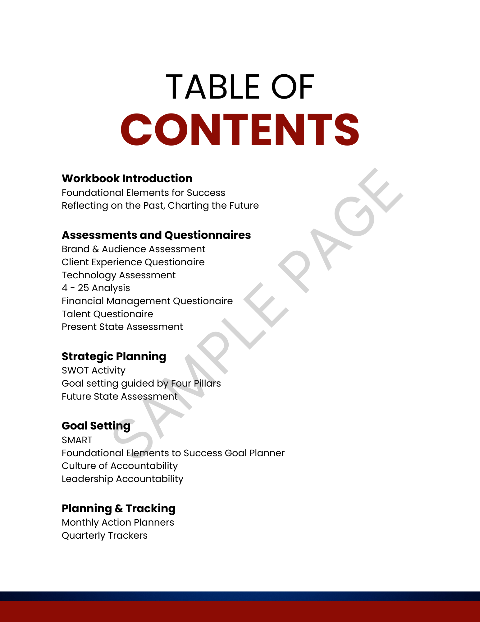 Table of Contents