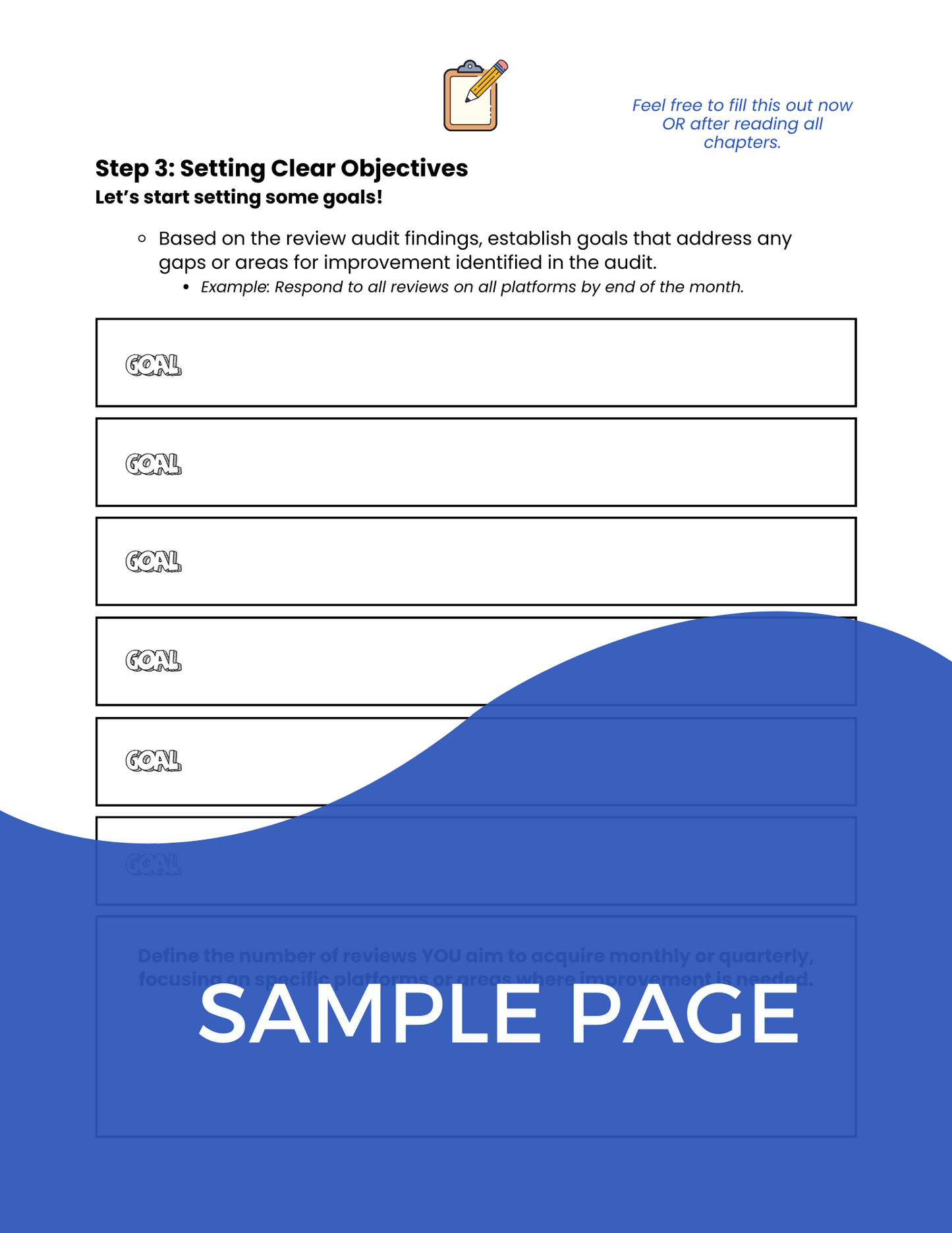 Sample Page of Workbook