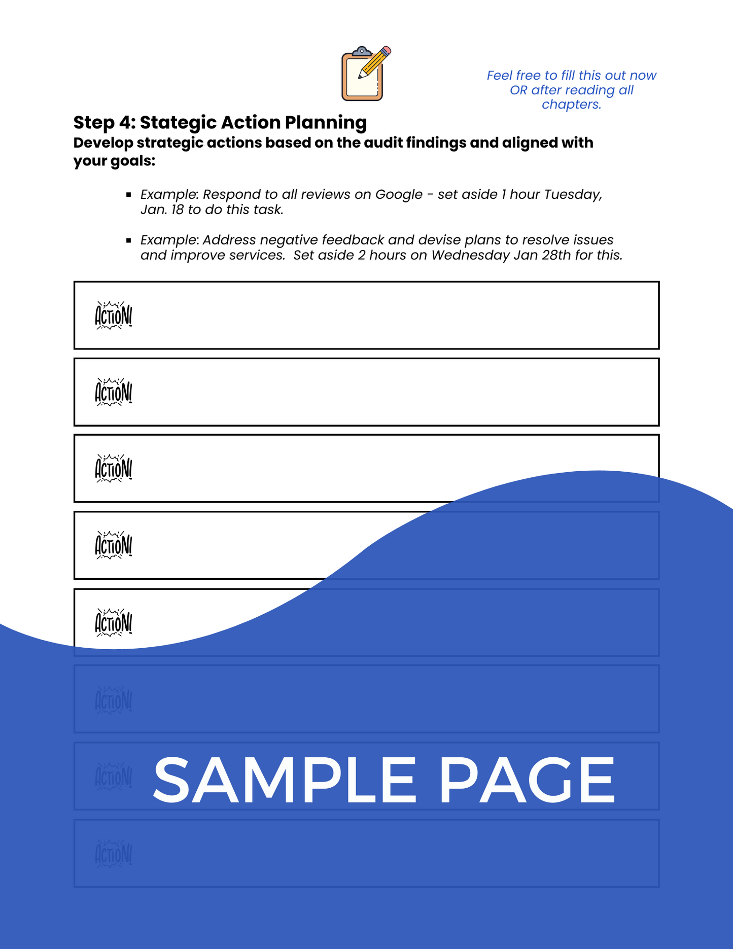 Sample Page of Workbook